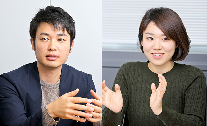 人事ごった煮会運営メンバーのオイシックス・ラ・大地株式会社 三浦 孝文さん / 株式会社ディーバ 田中 理沙さん